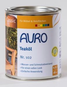 AURO Gartenmöbelöl Classic Nr  102 - 0,75 Liter