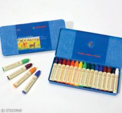 Stockmar Wachsfarben 16 Stifte im Blechetui