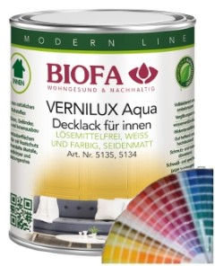 Biofa VERNILUX Aqua Decklack farbig innen lösemittelfrei